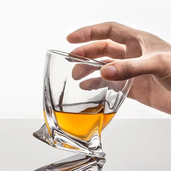 9Oz.Unique Twist Design Whiskey Glass