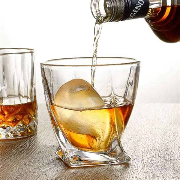 9Oz.Unique Twist Design Whiskey Glass