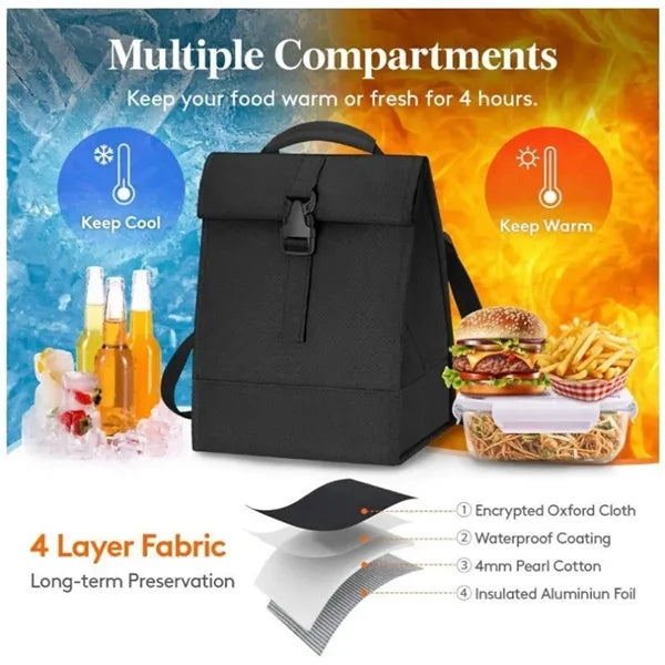 Insulated Lunch Backpack with Multiple Compartments