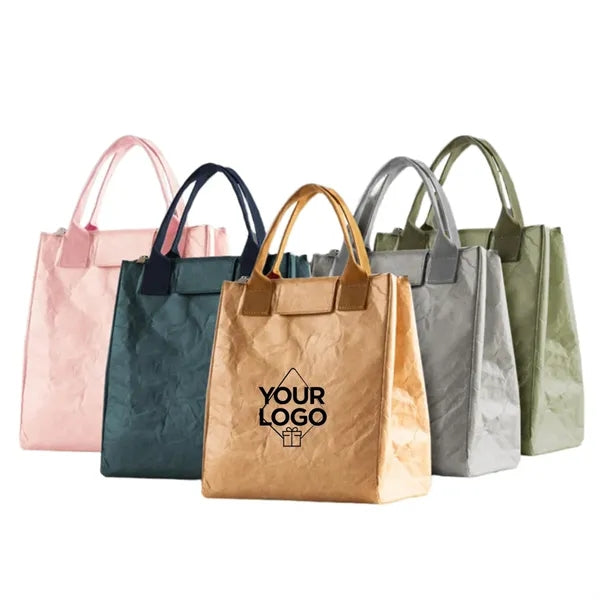 Retro Paper Lunch Tote Bag