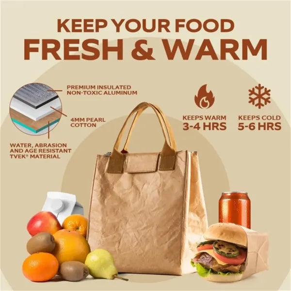 Retro Paper Lunch Tote Bag