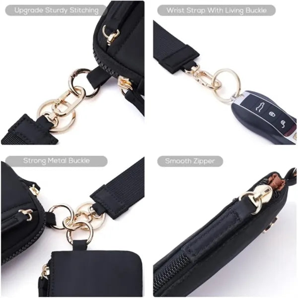 3-in-1 RFID Blocking Wristlet Wallet for Women