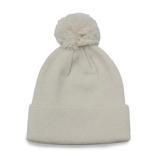 12" Knit Beanie Pompon