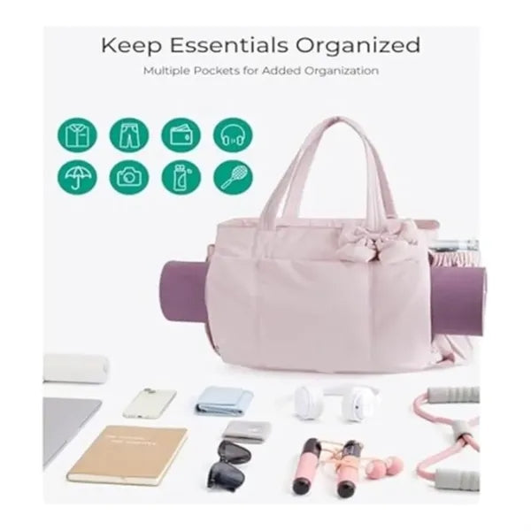 Large Capacity Tote Bag with Bow Decoration