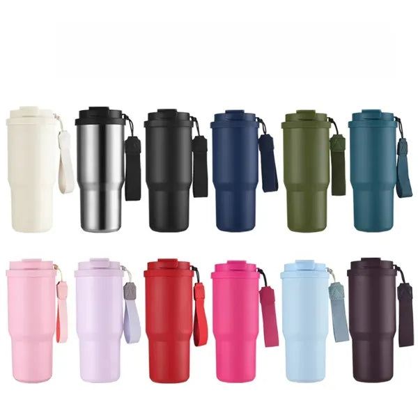 25oz Stainless Steel Car Coffee Mug with Lid and Straw