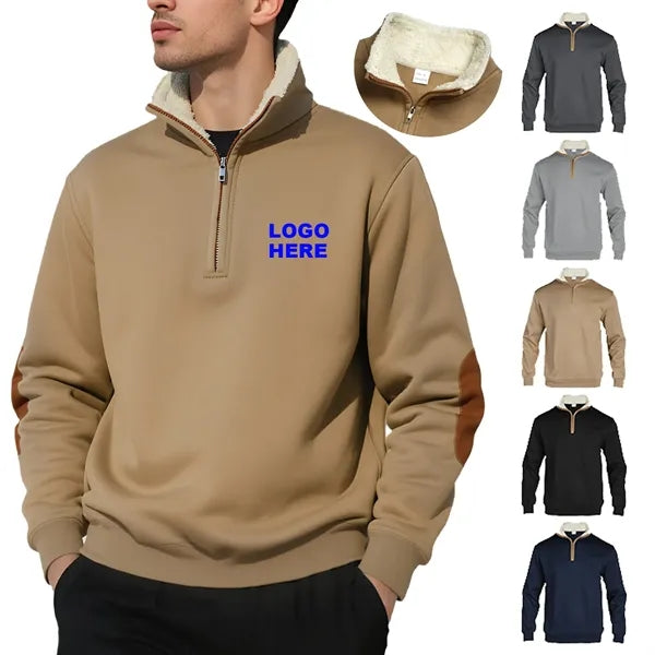 Sweatshirt Men's Quarter-Zip Fleece Pullover Hoodies