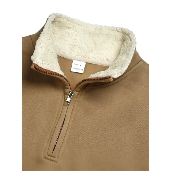 Sweatshirt Men's Quarter-Zip Fleece Pullover Hoodies