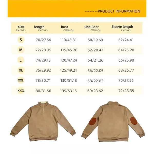 Sweatshirt Men's Quarter-Zip Fleece Pullover Hoodies