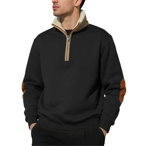 Sweatshirt Men's Quarter-Zip Fleece Pullover Hoodies