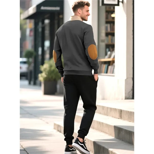 Sweatshirt Men's Quarter-Zip Fleece Pullover Hoodies