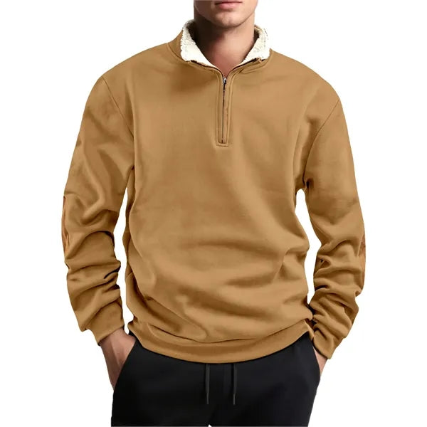 Sweatshirt Men's Quarter-Zip Fleece Pullover Hoodies
