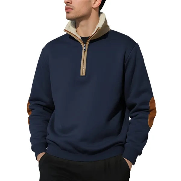 Sweatshirt Men's Quarter-Zip Fleece Pullover Hoodies