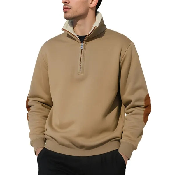 Sweatshirt Men's Quarter-Zip Fleece Pullover Hoodies
