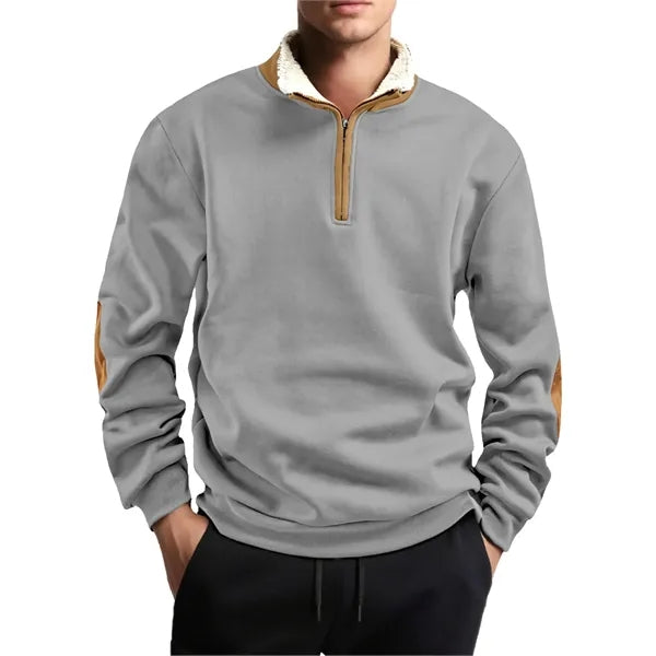 Sweatshirt Men's Quarter-Zip Fleece Pullover Hoodies