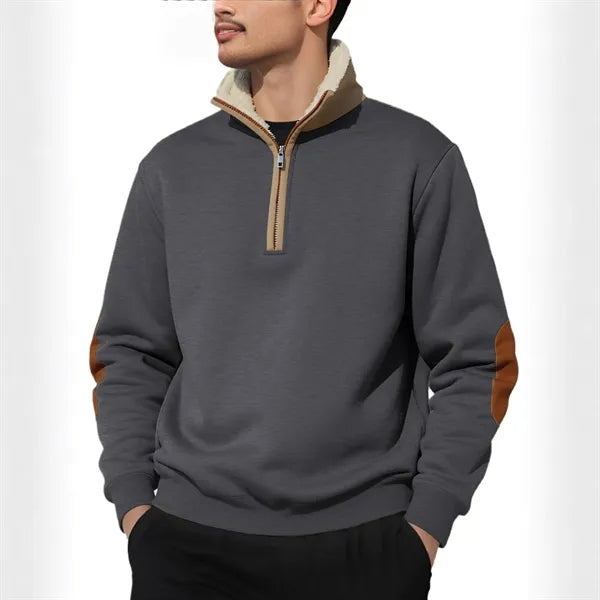 Sweatshirt Men's Quarter-Zip Fleece Pullover Hoodies