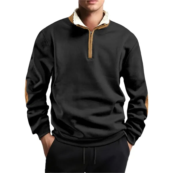 Sweatshirt Men's Quarter-Zip Fleece Pullover Hoodies