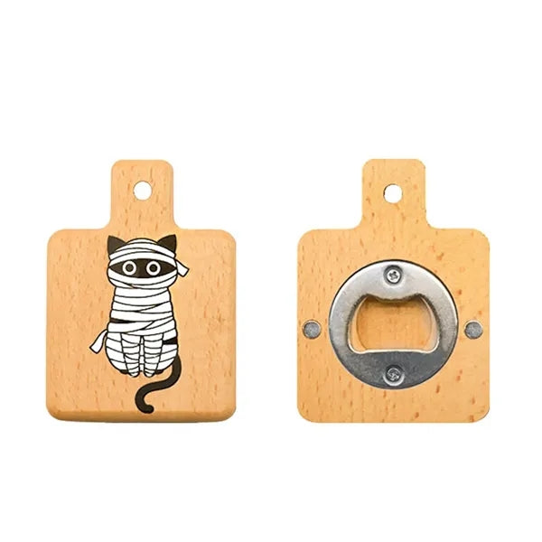 Solid Wood Fridge Magnet Bottle Opener