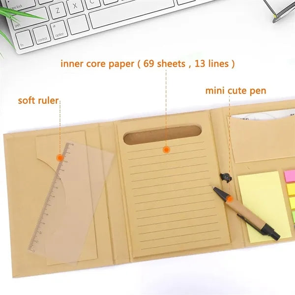 Tri-Fold Notebook With Sticky Notes