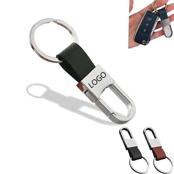Metal Leather Keychain