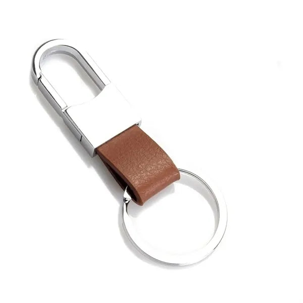 Metal Leather Keychain