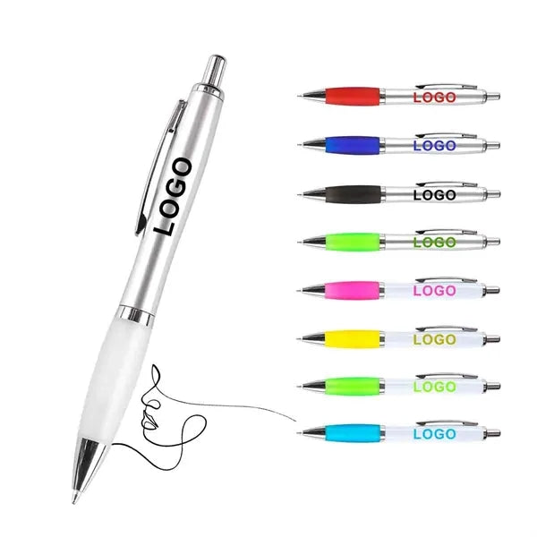 Plastic push-button ballpoint pen