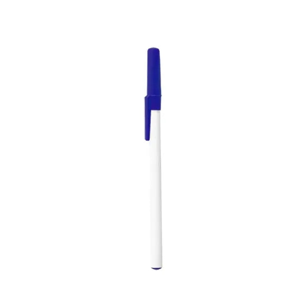 White Plastic Barrel Stick Pen
