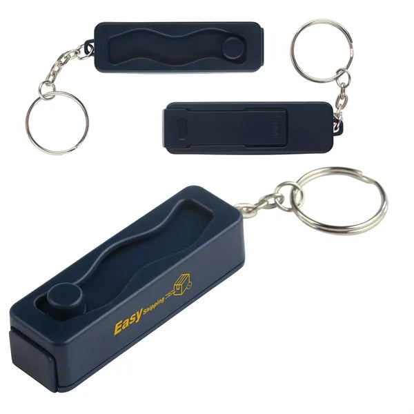 Contour Phone Stand Key Chain with Finger Fidget