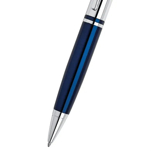 Cross Calais Ballpoint Pen - Chrome & Blue Lacquer