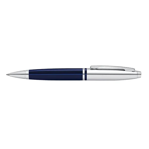 Cross Calais Ballpoint Pen - Chrome & Blue Lacquer