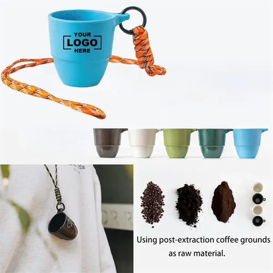 Eco Coffee Grounds Cup With Lanyard 3oz