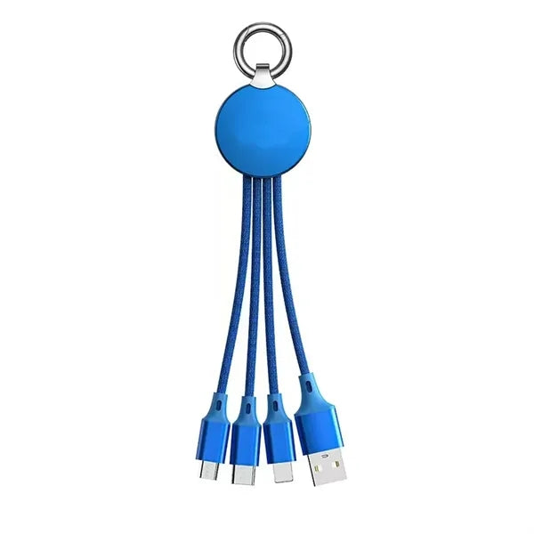 Led Light up Gift 3-In-1 Multi USB Charging Cable with Keyc
