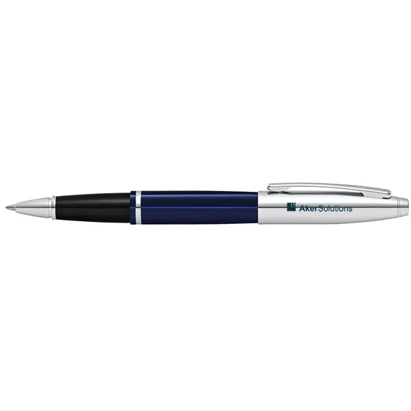 Cross Calais Rollerball Pen - Chrome and Blue Lacquer
