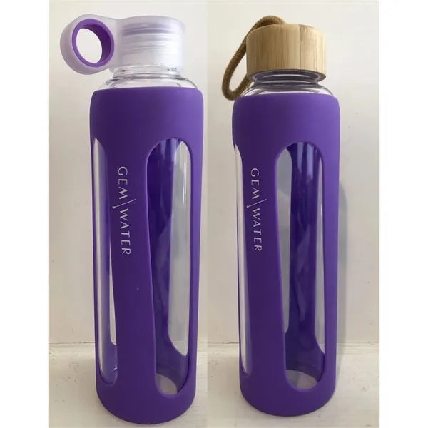 Silicone Sleeve Insulated Glass Bottle
