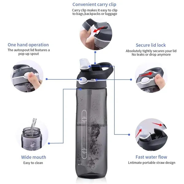 27 oz Sports Water Bottle with Straw