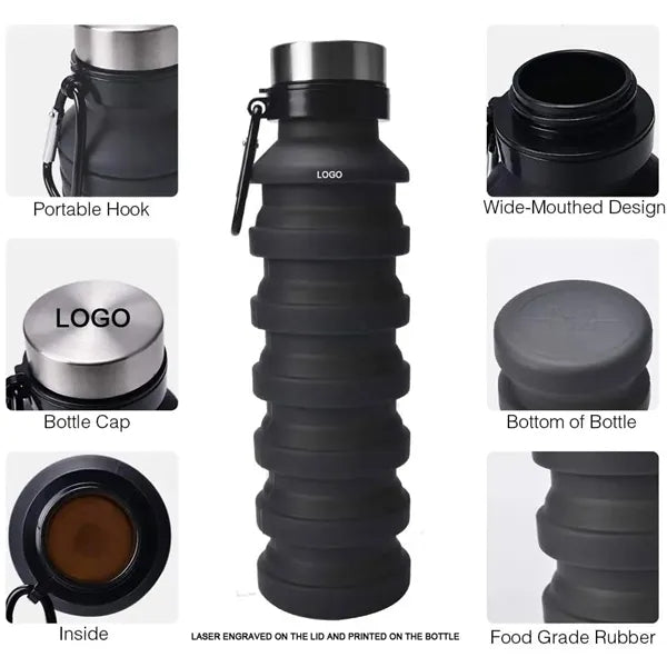 Collapsible Water Bottle with Carabiner