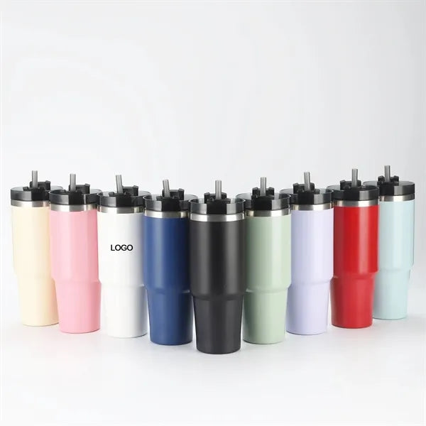 30 oz Travel Tumbler with Straw Lid or Handle