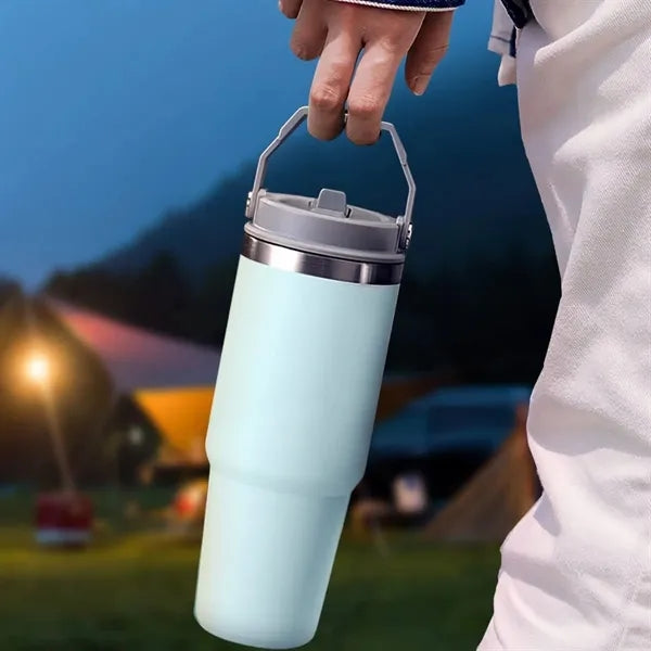 30 oz Travel Tumbler with Straw Lid or Handle