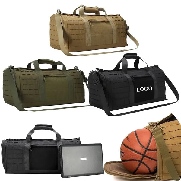 Tactical 40L Gym & Travel Duffel Bag with Shoe Compartment