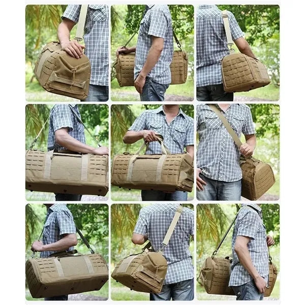 Tactical 40L Gym & Travel Duffel Bag with Shoe Compartment