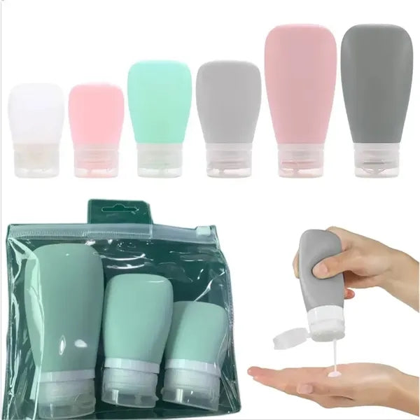 Silicone Leak Proof Travel Bottles Set