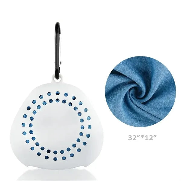 Cooling Towel in a Silicone Storage Bag with Carabiner