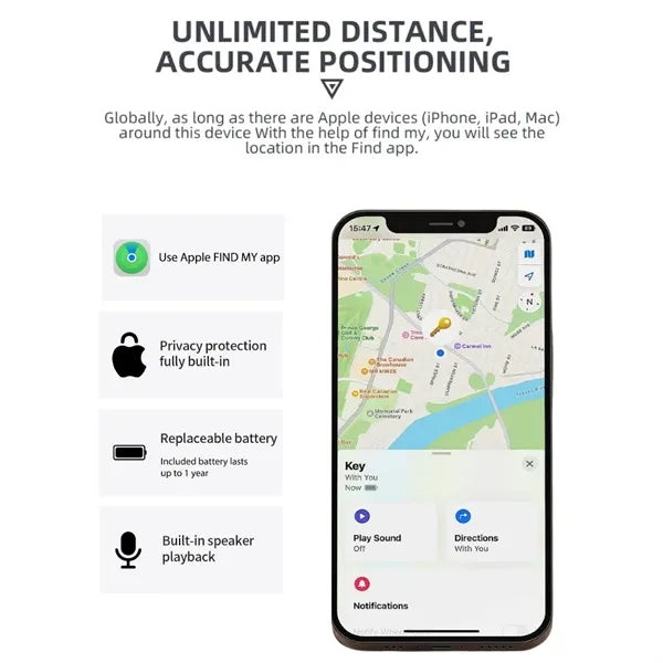 Smart Tracker -Ios w/ Keychain Case