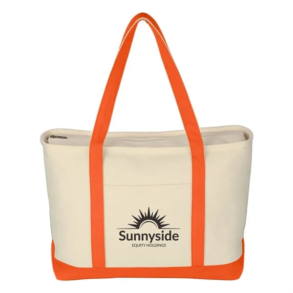 Large 24 oz. Starboard Cotton Canvas Tote Bag