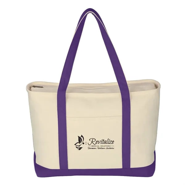 Large 24 oz. Starboard Cotton Canvas Tote Bag