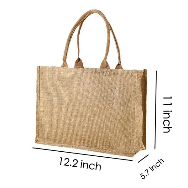 Jute Tote Bag With PVC Film Window