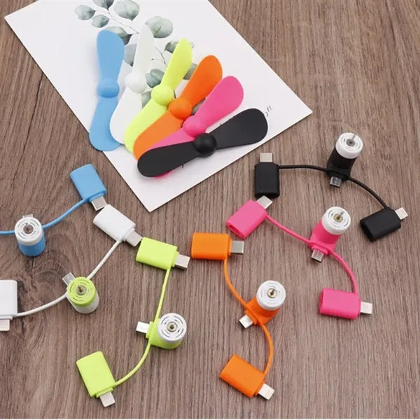 3 in 1 Portable Mobile Phone Fan