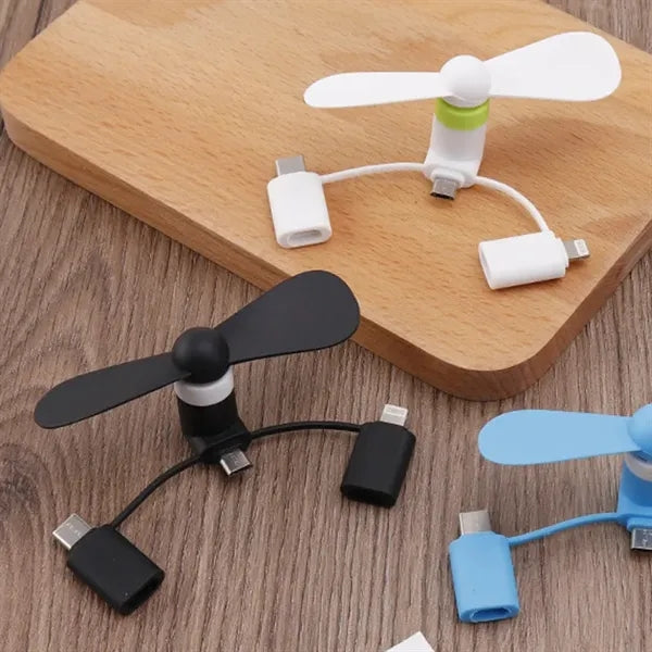 3 in 1 Portable Mobile Phone Fan