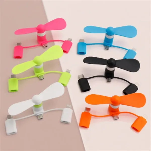 3 in 1 Portable Mobile Phone Fan