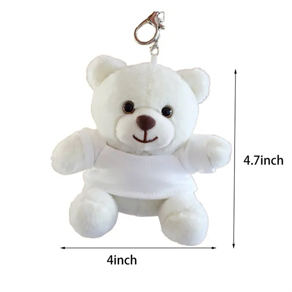 Cute Plush Teddy Bear Keychain with Custom Logo