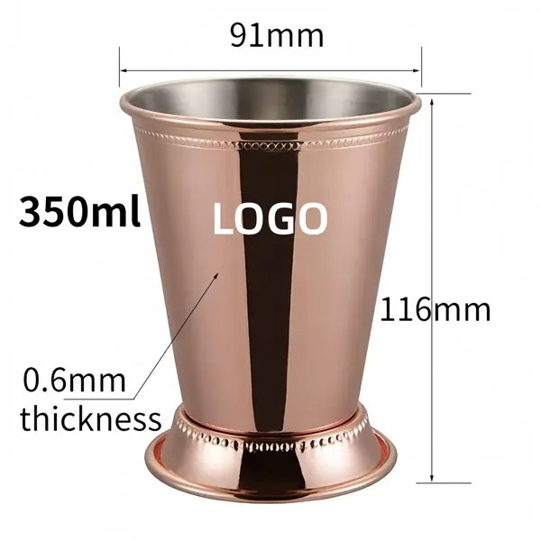 Stainless steel cocktail glass